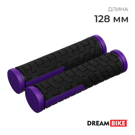 Грипсы 128мм, Dream Bike, цвет чёрно-фиолетовый