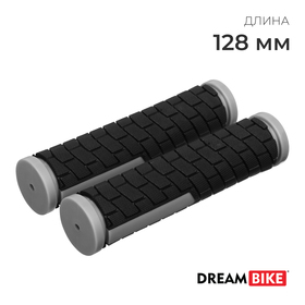 Грипсы 128мм, Dream Bike, цвет чёрно-серый