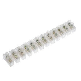 Terminal shoe screw, 12 sections, 2.5-6 mm², 10 A, polyethylene, white, set 10 pcs.