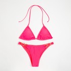 Купальник женский раздельный MINAKU с топом, цвет розовый, размер 42 - фото 801522935