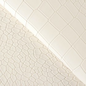 Ткань декоративная кожа для пэчворка «Белая роза», 25 х 30,5 см