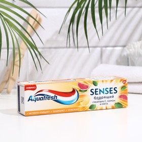Зубная паста Аквафреш Senses, бодрящий грейпфрут, 75 мл