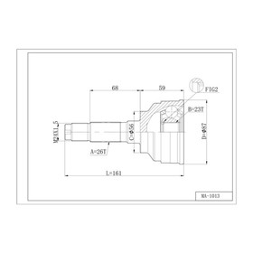 Шрус привода DOUBLE FORCE DFCV095 7658821