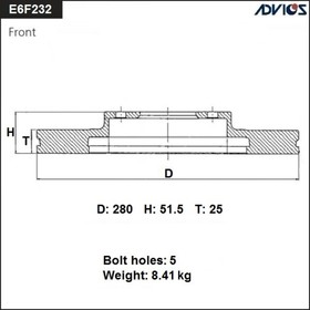 Диск тормозной пер. ADVICS (F) MAZDA 3 BM427 (13-) 7658951
