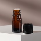 Бутылочка для хранения, с капельным дозатором, 5 мл, цвет чёрный/коричневый - фото 801454145
