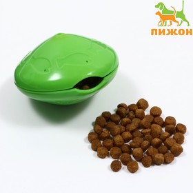 Игрушка для сухого корма "НЛО", 6,2 см, зелёная