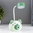 Лампа настольная "Дели" LED 2 режима 2Вт USB зеленый 11,7х7х12 см - фото 801457686