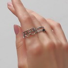 Кольцо набор 5 штук "Идеальные пальчики" геометрия, цвет белый в серебре - фото 4039604
