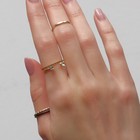 Кольцо набор 5 штук "Идеальные пальчики" утончённость, цвет белый в чёрно-золотом металле - фото 4039626