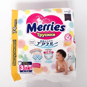 {{photo.Alt || photo.Description || 'Трусики-подгузники для детей Merries, размер М - 6-10 кг, 74 шт.'}}
