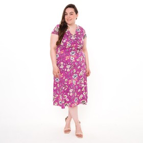 Платье женское, цвет лиловый, размер 58