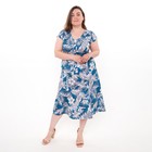 Платье женское, цвет синий, размер 56 - фото 5048476