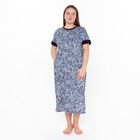 Платье домашнее, цвет голубой, размер 58 - фото 5048514