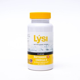 Омега-3 Lysi с витамином E, 60 капсул