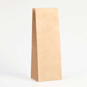 Пакет крафт бумажный фасовочный, прямоугольное дно 12 х 8 х 33 см, 50 г/м2