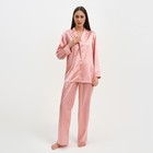 Пижама женская (рубашка и брюки) KAFTAN "Горох" цвет розовый, размер 44-46 - фото 8375206