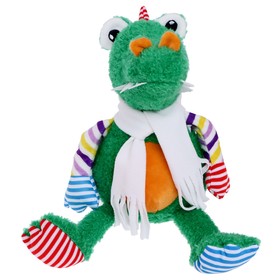 Мягкая игрушка «Крокодил Роб в белом флисовом шарфе», 20 см