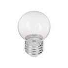 Лампа светодиодная, G45, Е27, 1.5 Вт, для белт-лайта, свет тёплый белый, прозрачная колба