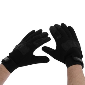 Перчатки мотоциклетные с защитными вставками, одноразмерные, черный