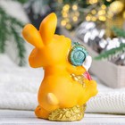 Копилка "Заяц держит бочки" рыжий, 9х7х12см - фото 801543097