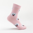 Носки детские, цвет розовый/принт собачки, размер 14 - фото 107560856