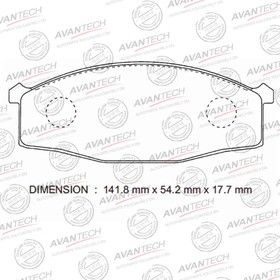Колодки тормозные дисковые Avantech (противоскрипная пластина в компл.) AV727 7659400