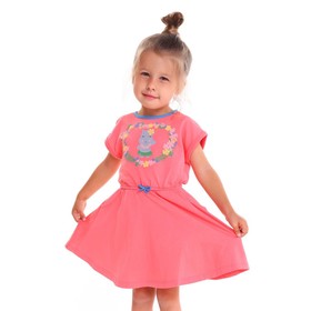 Платье для девочки, цвет коралл, рост 74 см