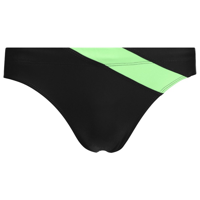 Плавки для плавания 201, размер 48, цвет чёрный/зелёный неон - фото 7641472