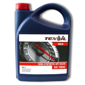 Масло моторное Texoil SAE 10W40 API SG/CD GOLD, полусинтетическое, 5 л 7896415