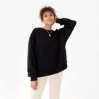 Свитшот женский MINAKU: Casual Collection цвет черный, размер 42-44 - фото 36907
