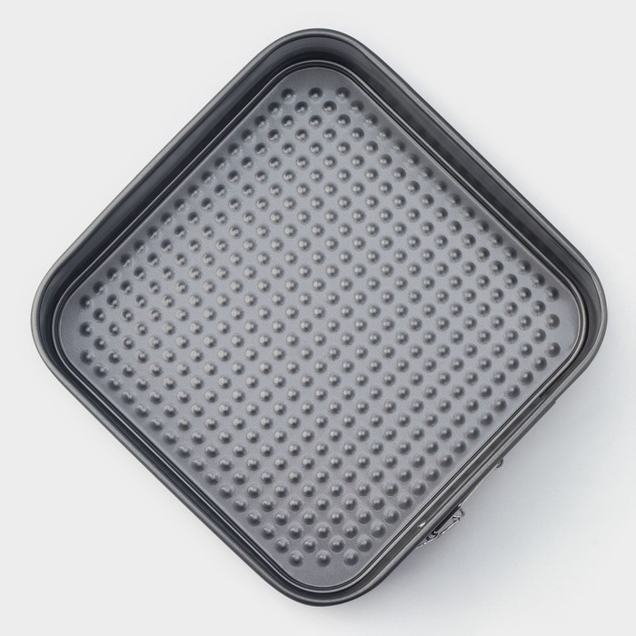 Форма для выпечки разъёмная Доляна «Элин. Квадрат», 20×6,5 см, антипригарное покрытие - фото 1385415
