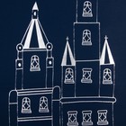 Портьера Этель «Ночной город» без держателя, цвет синий, 110х260 см, блэкаут, 100% полиэстер - фото 801581918