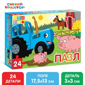 Пазл "Веселая ферма", Синий трактор, 24 элемента в Донецке