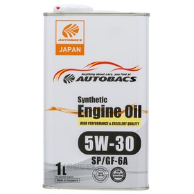 Масло моторное AUTOBACS 5/30 Synthetic, синтетическое, SP/GF-6, 1 л, A00032427 7984827