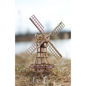 Сборная модель деревянная 3D, EWA, Ветряная мельница механическая