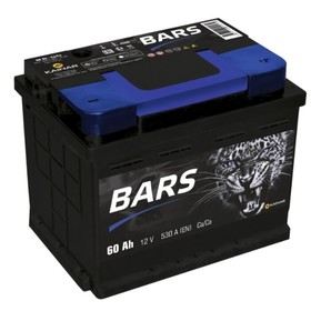 Аккумуляторная батарея BARS 60 Ач 6СТ-60.0 VL (низкая), обратная полярность 7913680