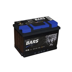 Аккумуляторная батарея BARS ASIA 75 Ач 6СТ-75.1 VL (D26FR), прямая полярность 7913692