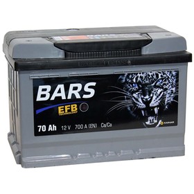 Аккумуляторная батарея BARS EFB 70 Ач 6СТ-70.1 VL, прямая полярность 7913694