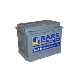 Аккумуляторная батарея BARS Premium 64 Ач 6СТ-64.1 VL, прямая полярность 7913705