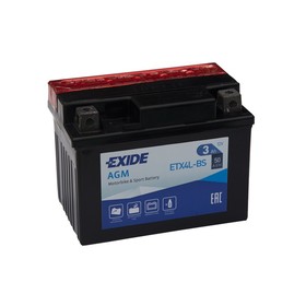Аккумуляторная батарея Exide 3 Ач ETX4L-BS, обратная полярность 7913760