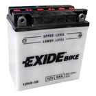 Аккумуляторная батарея Exide 9 Ач 12N9-3B (YB9L-B), обратная полярность 7913775 - фото 112099