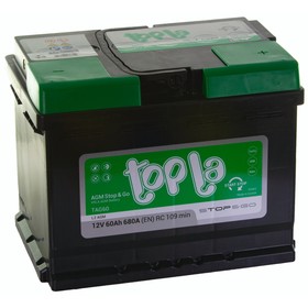 Аккумуляторная батарея Topla 60 Ач AGM TAG 60.0, обратная полярность 7913881
