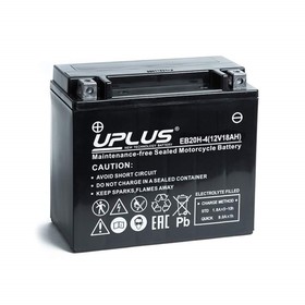 Аккумуляторная батарея UPLUS High Performance 18 Ач EB20H-4 (CT 1218, YTX20-BS), прямая полярность 7913937