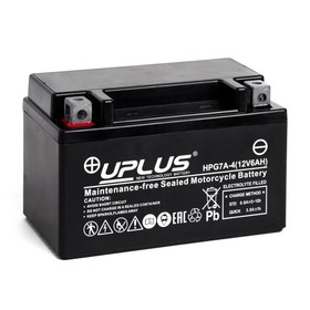 Аккумуляторная батарея UPLUS Nano Gel 6 Ач HPG7A-4 (CT 1207, YTX7A-BS), прямая полярность 7913939