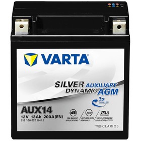 Аккумуляторная батарея Varta 13 Ач Silver Dynamic Auxiliary AGM 513 106 020 (AUX14), обратная полярн 7913951