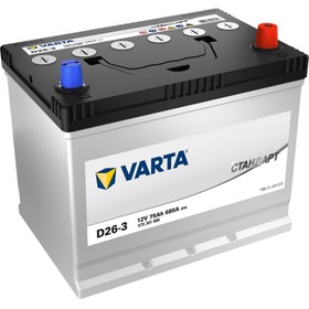 Аккумуляторная батарея Varta 75 Ач Standart Asia 575 301 068 (D26L), обратная полярность 7913960