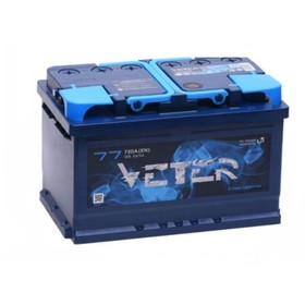 Аккумуляторная батарея Veter 77 Ач 6СТ-77.0 VL низкий, обратная полярность 7913970