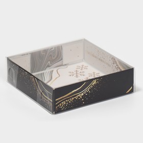Коробка для макарун «Мрамор» , 12 × 12 × 3 см