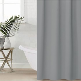 Штора для ванной комнаты Mirage, 180×180 см, цвет серый
