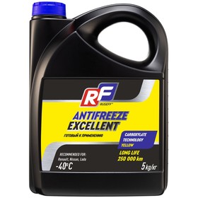 Антифриз ANTIFREEZE EXCELLENT OAT RUSEFF, 5 кг 17372N 7909199